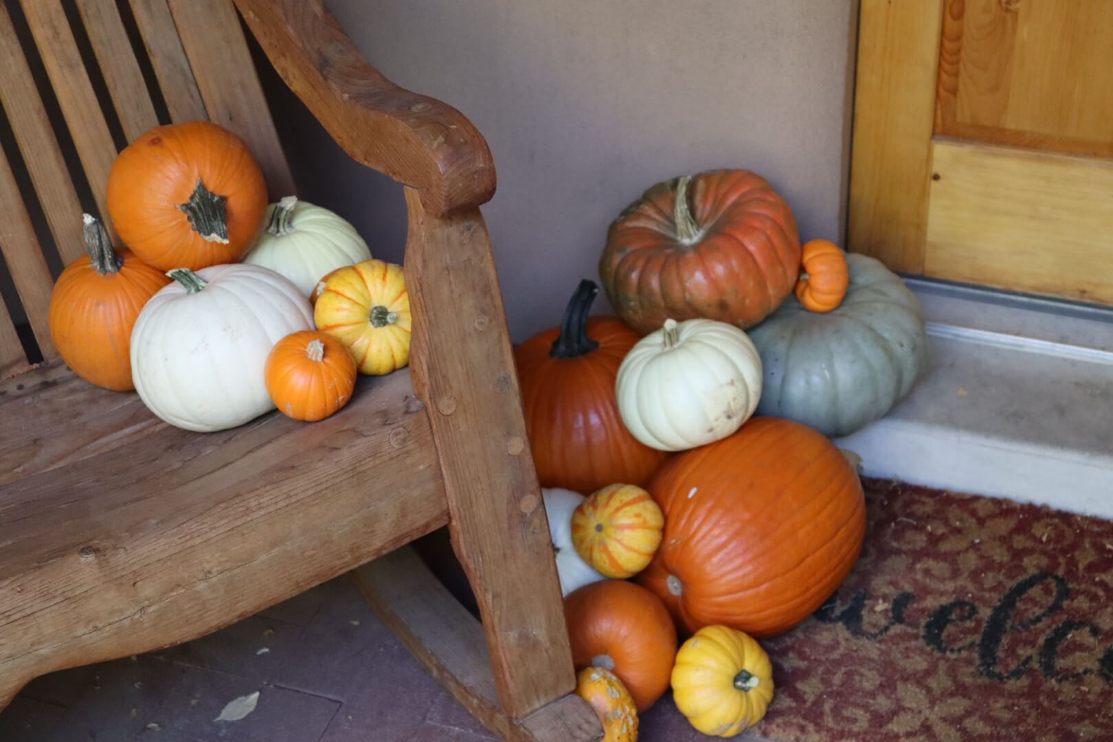 custom porch pumpkin design in Albuquerque 